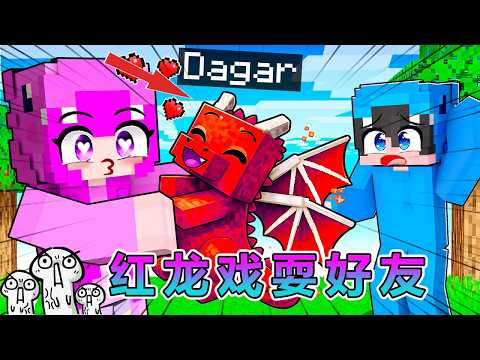 我的世界：我变成了一只红龙整蛊所有朋友！ #我的世界 #minecraft