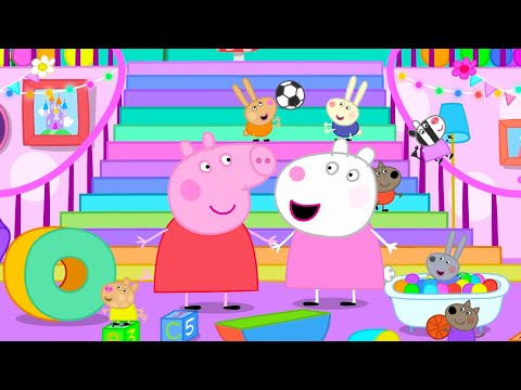 Peppa Pig Visits the ADULT Rainbow Soft Play 🌈 In the Future | Halloween Full Episodes | 22 Minutes
