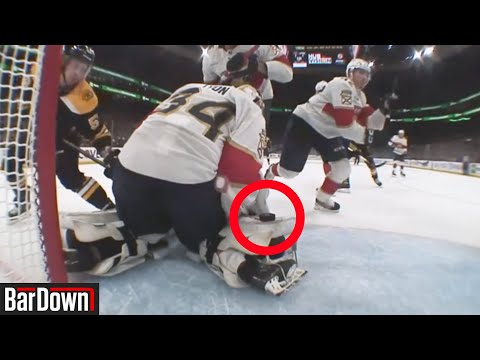 This is why goalies have the hardest job in sports...