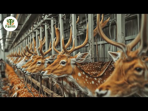 How Russian Farmers Raise Millions of Deer to Get Antlers and Skin | Agricultural Documentary