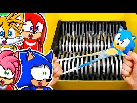 Reacting to STRETCHY SONIC vs GIANT SHREDDER!!