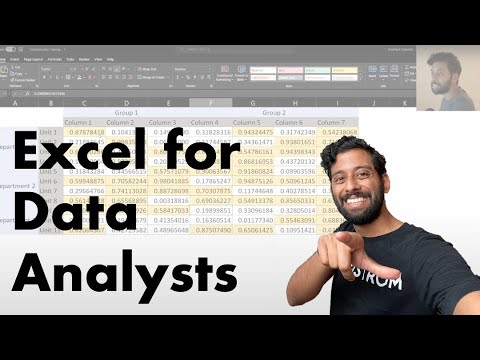 Beginner's Excel Tutorial - Data Science/Analysis and Beyond