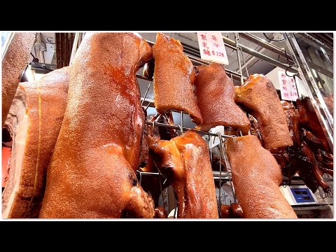 香港燒味 Golden Roast Piglet Super Crispy Yummy Hong Kong Food 金牌燒乳豬 十八歲卜卜脆 今晚斬料 燒肉燒鵝燒鴨 香港美食 新強記燒臘飯店