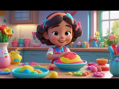 Play Dough Go Squish Squish Squish | English Nursery Rhyme | Kids Songs | Baby Music