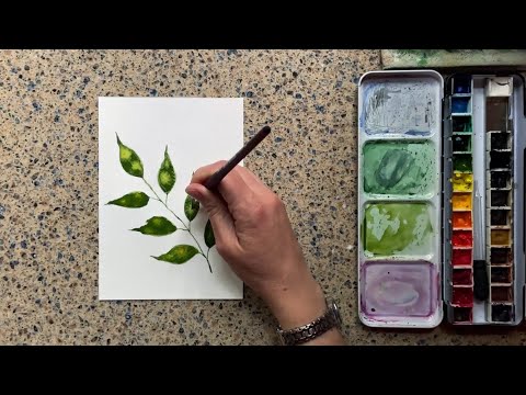 10-Minute Watercolor Leaves Tutorial