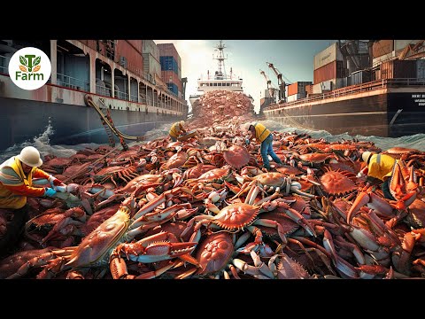 How American Fishermen Catch Billions of King Crabs and Lobster | Processing Factory