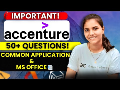 50+ Questions Common Applications & MS Office | Accenture Technical Assessment Questions #accenture