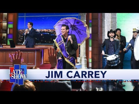 Jim Carrey Makes Late Show History With Grand New Orleans-Style Entrance
