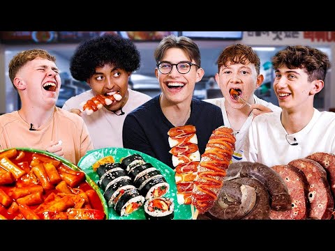 British Highschoolers Fly to Korea to try REAL Street Food!!