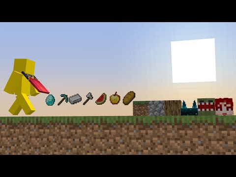 인벤토리 없이 아이템 끌고 다니는 마인크래프트