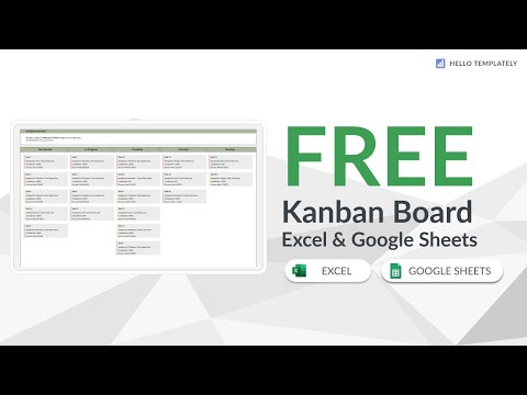 Free Kanban Board Template on Excel & Google Sheets - Subscribe for more!