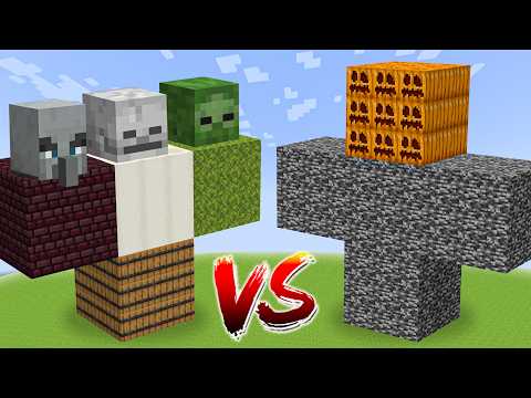 ALPHA MUTANT BEDROCK GOLEM vs All Bosses - Battle Minecraft Mobs !