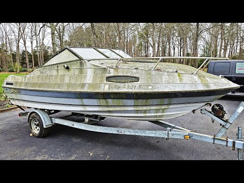 Junky Boat Sitting For Years Will It Run? RAVEN 195 - NNKH