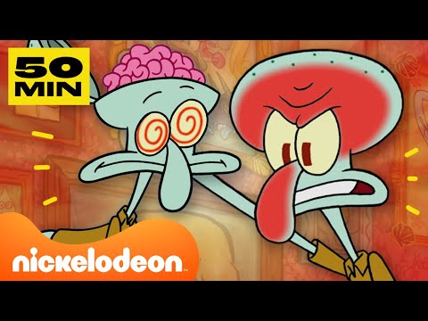 Губка Боб | 50 минут Недовольства Сквидварда 🙄 | Nickelodeon Cyrillic