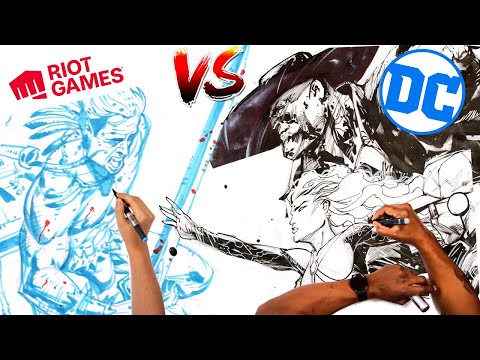 Riot and DC Artists Draw Massive Traditional Art from Imagination