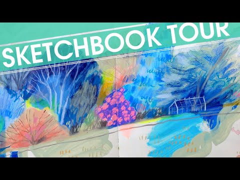 Filling every gap in my sketchbook & SKETCHBOOK TOUR 😍