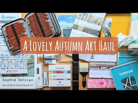 A Lovely Autumn Art Haul! Inc. New Sennelier Pastel Pencils, Derwent Drawing Pencils, Art Books etc 