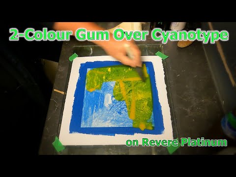 Gum-Over Cyanotype Print