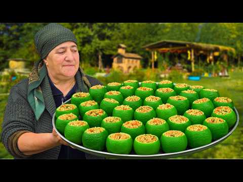 Grandma Stuffs the Exotic FEIJOA Fruit! Never Seen Before Village Cooking 🤯