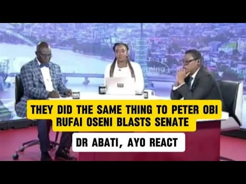Arise On Fire — Rufai Blasts Senate Over Fraudulent Electoral Law - Dr Abati, Ayo React 