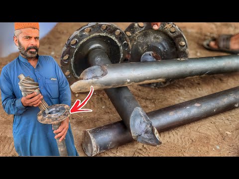 Genius idea and tricks a truck broken rear axle repair | Broken axle rebuild a new technique
