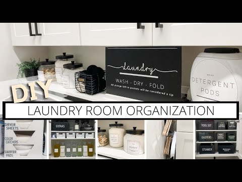 DIY SMALL LAUNDRY ROOM ORGANIZATION | DECORATING IDEAS | SATISFYING ORGANIZATION IDEAS | LAUNDRY DIY