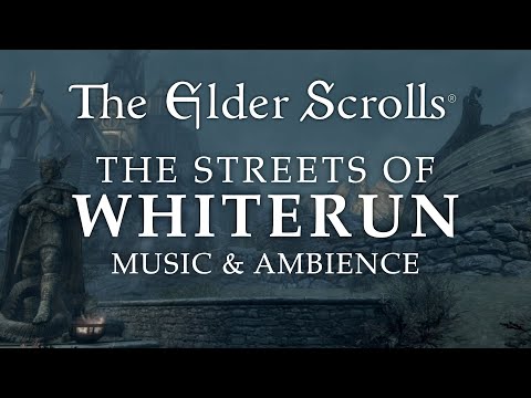 The Elder Scrolls: Skyrim | Streets of Whiterun, Rainy Evening Ambience with 6 Immersive Scenes