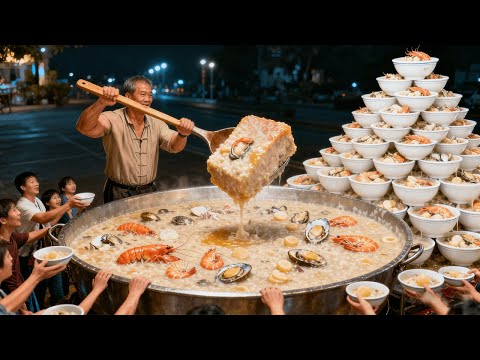 感受汕头海门镇夜粥小炒文化，消费无比实惠，8菜1粥1饭才68元！ #海门镇 #汕头美食 #潮汕夜粥