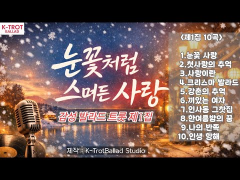 [KTrotBallad] 제1집 눈꽃처럼 스며든 사랑| #발라드트롯 #한국트롯 #트롯발라드 #감성트롯 #눈꽃사랑 #첫사랑의추억 #강촌의추억 #인사동그찻집
