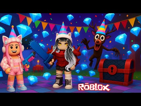 🎉 ВЕЧЕРИНКА 99 НОЧЕЙ В ЛЕСУ с 💎 АЛМАЗАМИ с @DogGamer1⁩ в ROBLOX | 99 Nights in the Forest в Роблокс