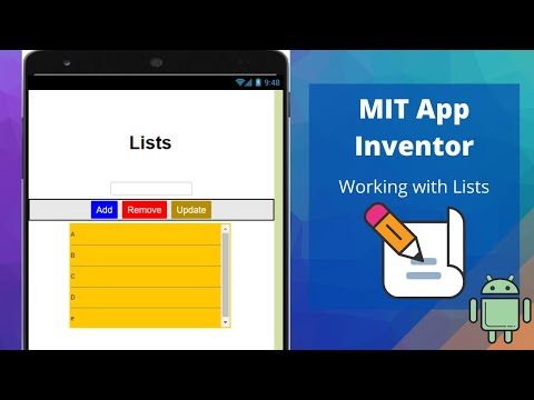 Working in Lists | MIT App Inventor | Mobile App | By Krishna Raghavendran