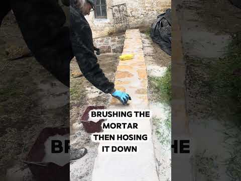 Our alternative to expensive stone wall capping #diy #restoration #construction