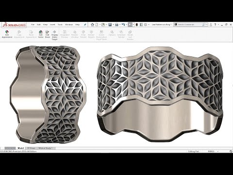 Exercise 27: How  to make 'Leaf Pattern on Ring' in Solidworks 2018