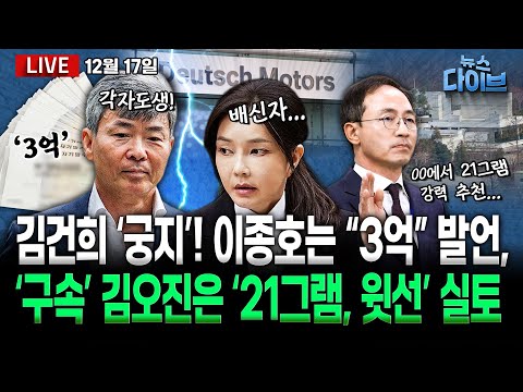 이 대통령, 이학재 직격! “책임 안 지는 건 도둑놈”/김건희 최측근의 배신/21그램 특혜 ‘윗선’ 나오나? 김오진 구속(고현준,박지훈,장윤선,김정환,김규현,김남일)[뉴스 다이브]