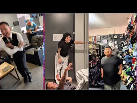 BEST SCARE CAM Priceless Reactions 2025😈#1 | Funny Scare Cam 🤣| Jump Scare 😂| CoCo Scare Cam |