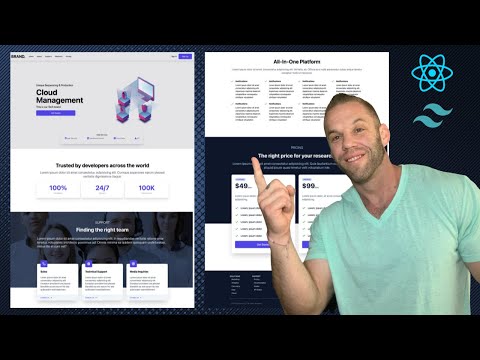 Build a React JS Website with Tailwind CSS - Beginner Tutorial Learning Tailwind CSS