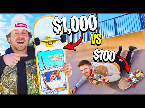 $1,000 vs $100 Skateboards! *Budget Challenge*