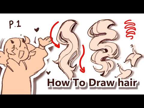 How I draw Hair !! pt.1
