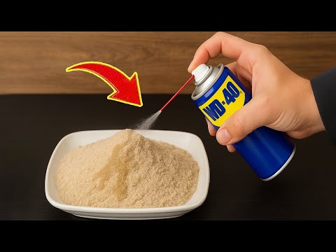 Not everyone knows this secret! Mix wd 40 with sand 😱Every house needs this and no one does it