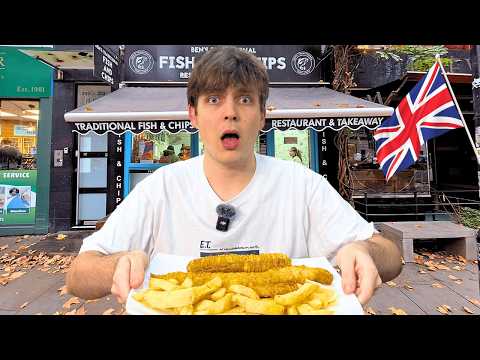 AMERICAN tries BRITISH FISH & CHIPS!!!