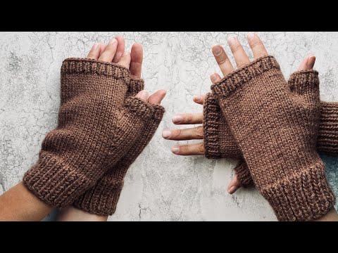Простой способ связать митенки с эргономичным пальцем спицами