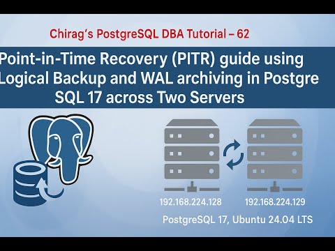 Point-in-Time Recovery (PITR) guide using Physical Backup and WAL archiving in PostgreSQL Two Server