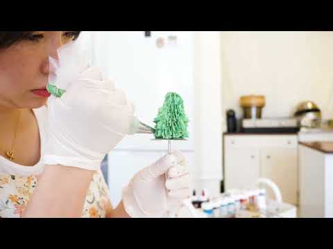 Christmas cake made of rice cake