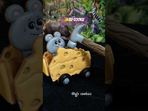 🧀️Cute 3D cookie decorating~Running cheese car #cookiedecorating #royalicing #diy