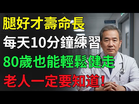 你知道腿健康才長壽嗎？醫師揭密7個強化雙腿動作，每天10分鐘，80歲健走如飛！