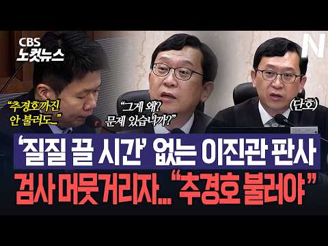 '질질 끌 시간' 없는 이진관 판사, 검사도 주저한 추경호 증인 신문에…“불러야 합니다”