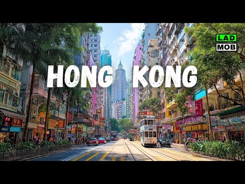 Hong Kong Walking Tour in 4K HDR - Bustling Streets, Harbor Views & Local Street Life
