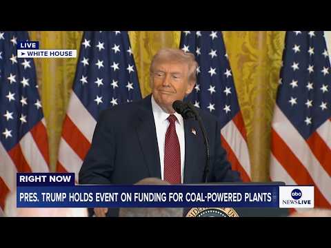 LIVE: President Trump takes part in event announcing funding for coal-powered plants