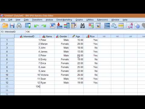 Learn SPSS in 15 minutes