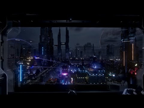 Sounds For Sleeping | A Stunning View Over A Futuristic City At Night | Part 2 | Not AI Generated